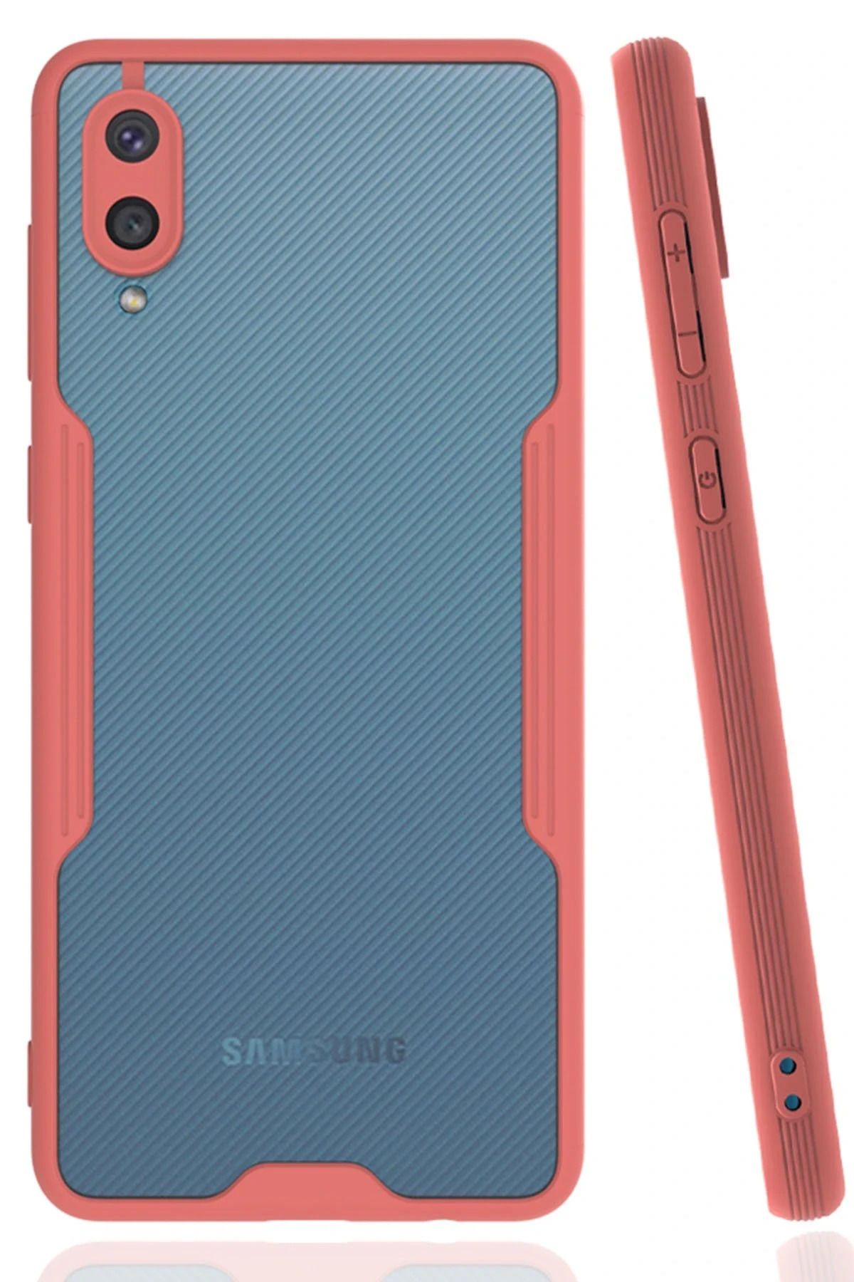 NewFace Samsung Galaxy A02 Kılıf Platin Silikon - Pembe FERRG