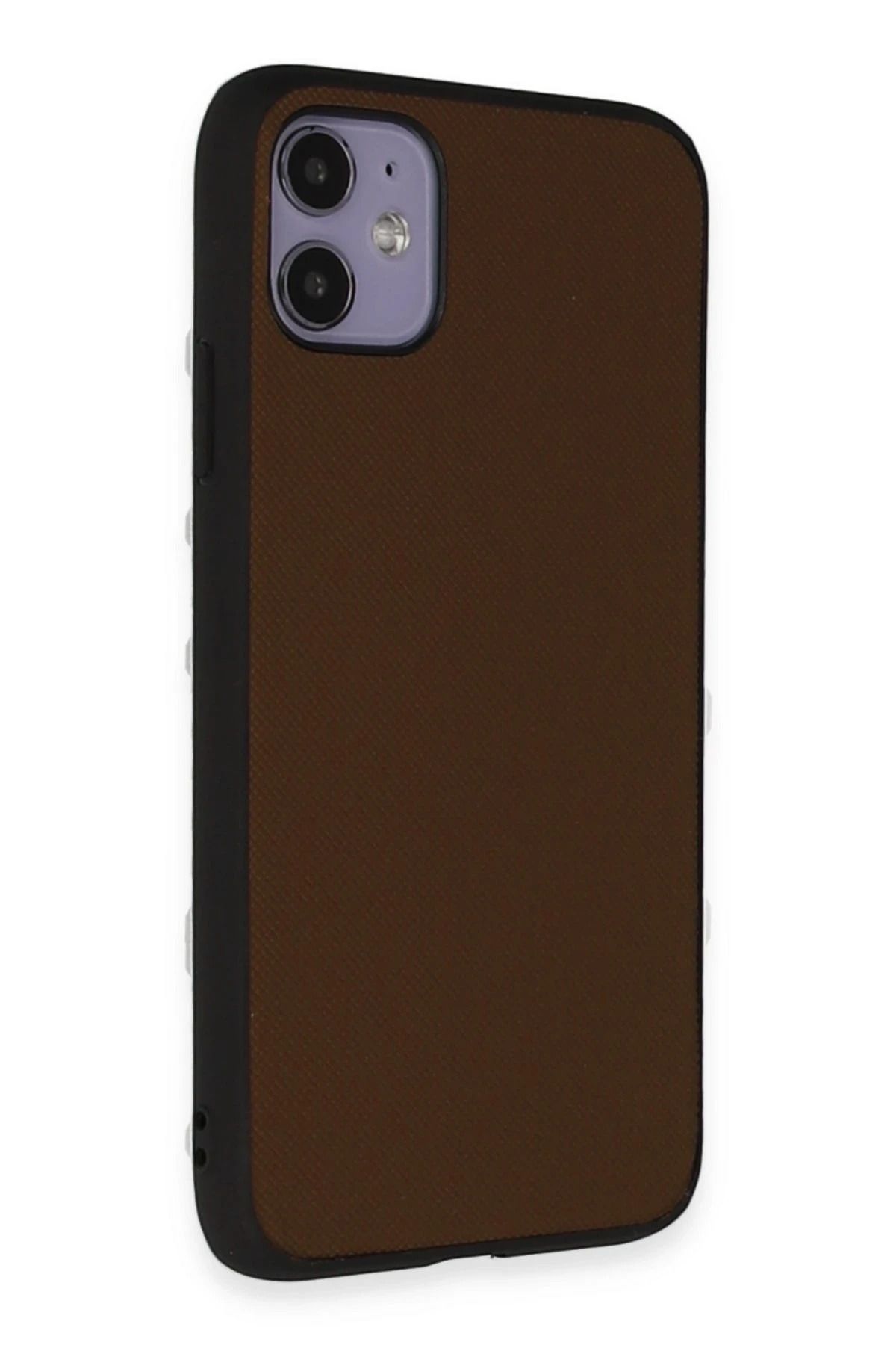 NewFace iPhone 11 Kılıf Taft Kapak - Kahverengi HNZRN