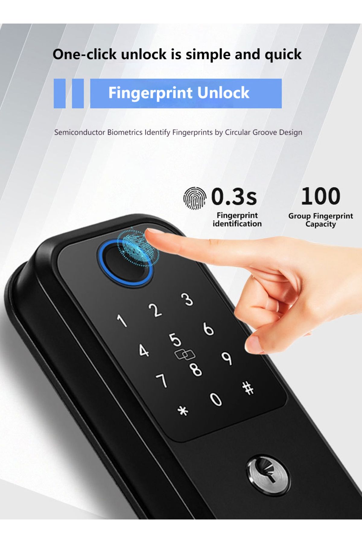 sharpdo-Wifi Fully Automatic Smart Fingerprint Lock Electronic Lock Password Lock 3