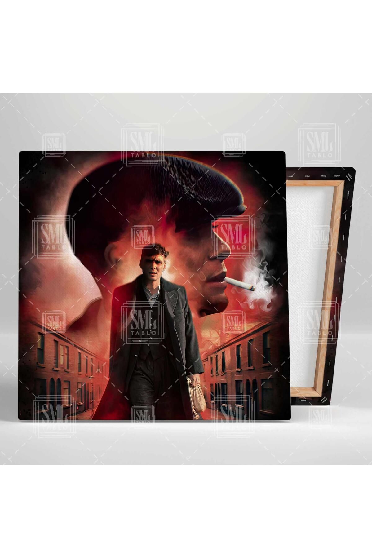 SML TABLO-Peaky Blinders Thomas Shelby as He Walked Banner Square Canvas Print 2