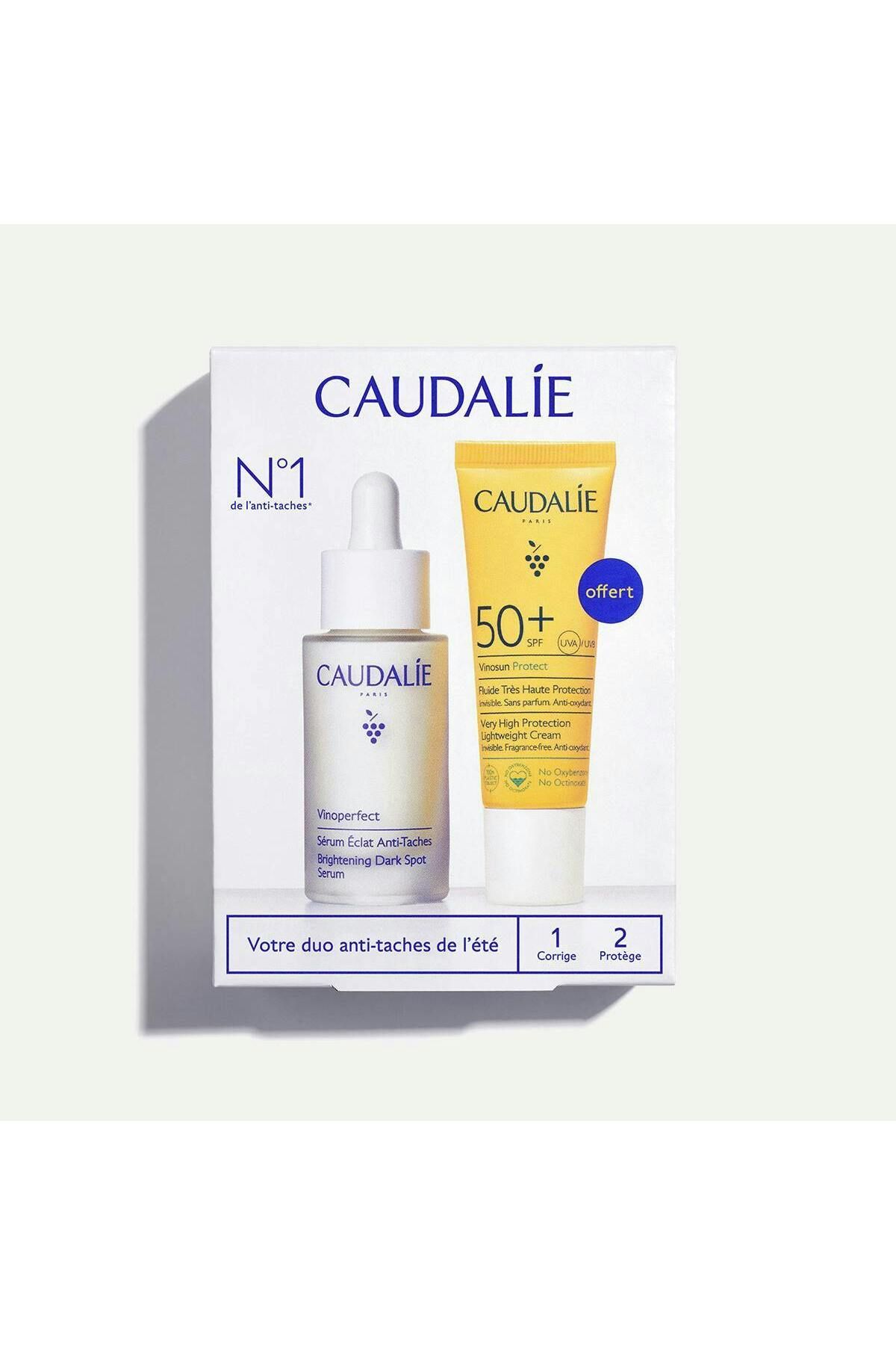Caudalie Leke Karşıtı İkili Set - Vinoperfect Serum 30 ml + Vinosun Yüksek Korumalı Krem SPF50+