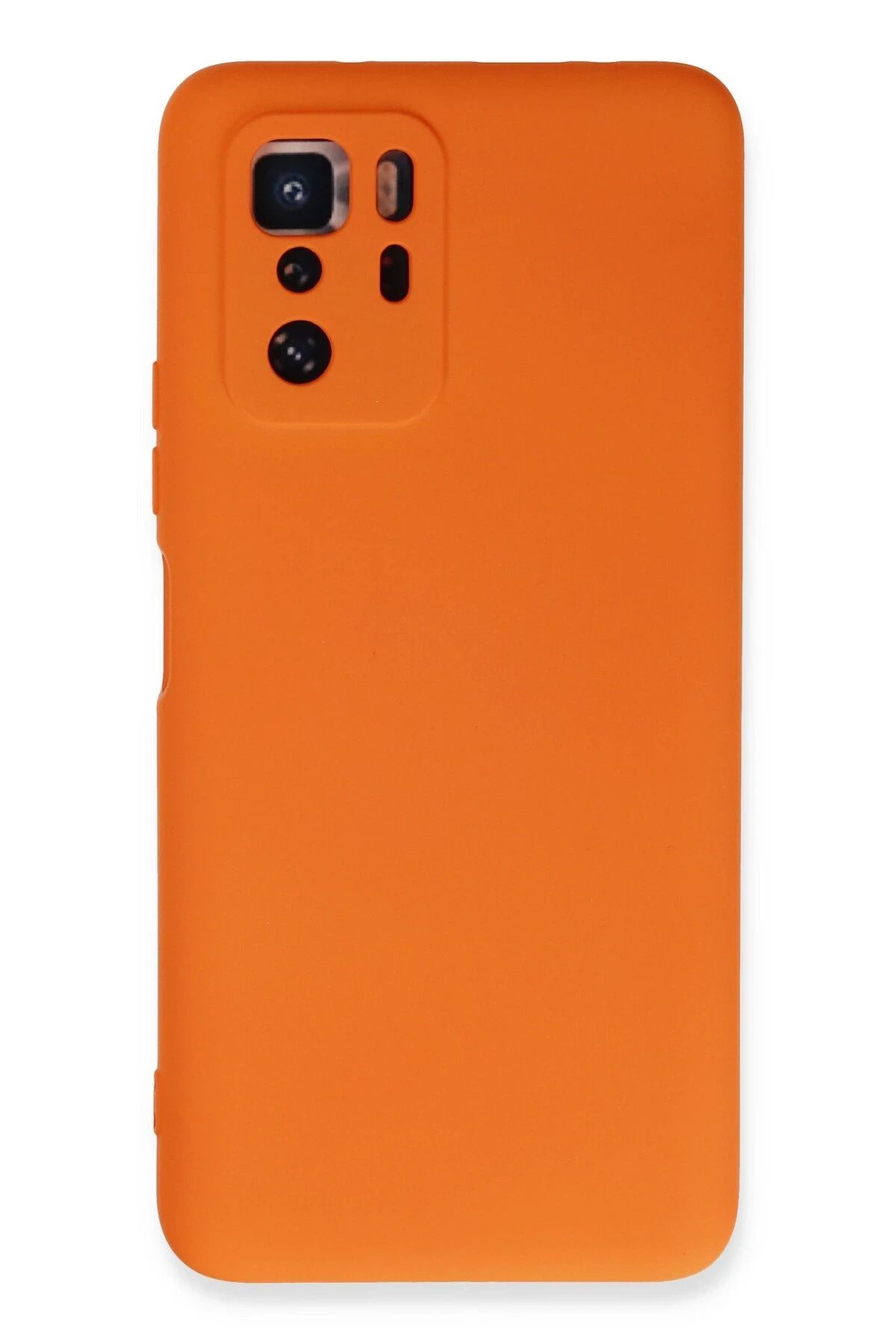 NewFace Xiaomi Poco X3 GT uyumlu  Kılıf Nano içi Kadife Silikon - Turuncu INSLM