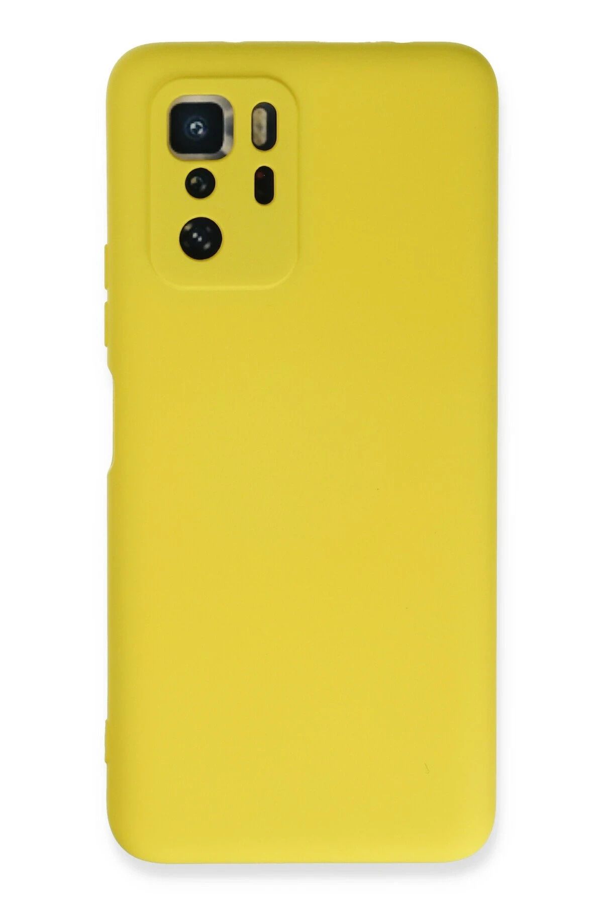 NewFace Xiaomi Poco X3 GT Kılıf Nano içi Kadife Silikon - Sarı INSLM