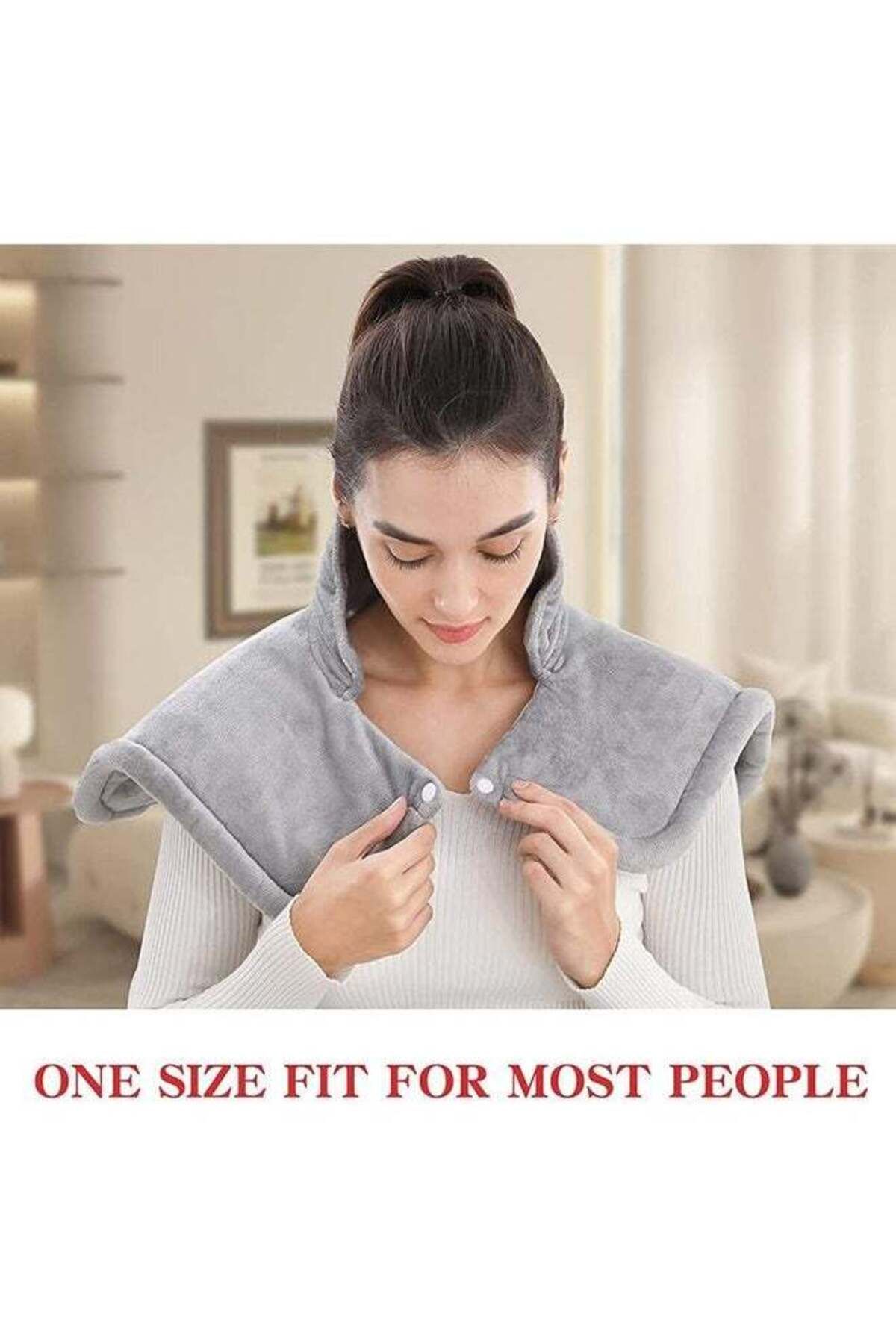 fulina-Neck and Shoulder Heating Pad, Fast Heat, 10 Heat Settings, 3 Timer Options, Auto Shutoff, 16" X 24" 2
