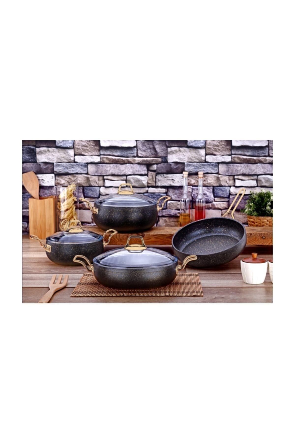 Öncü Golden Granit 7 Parça Tencere Seti