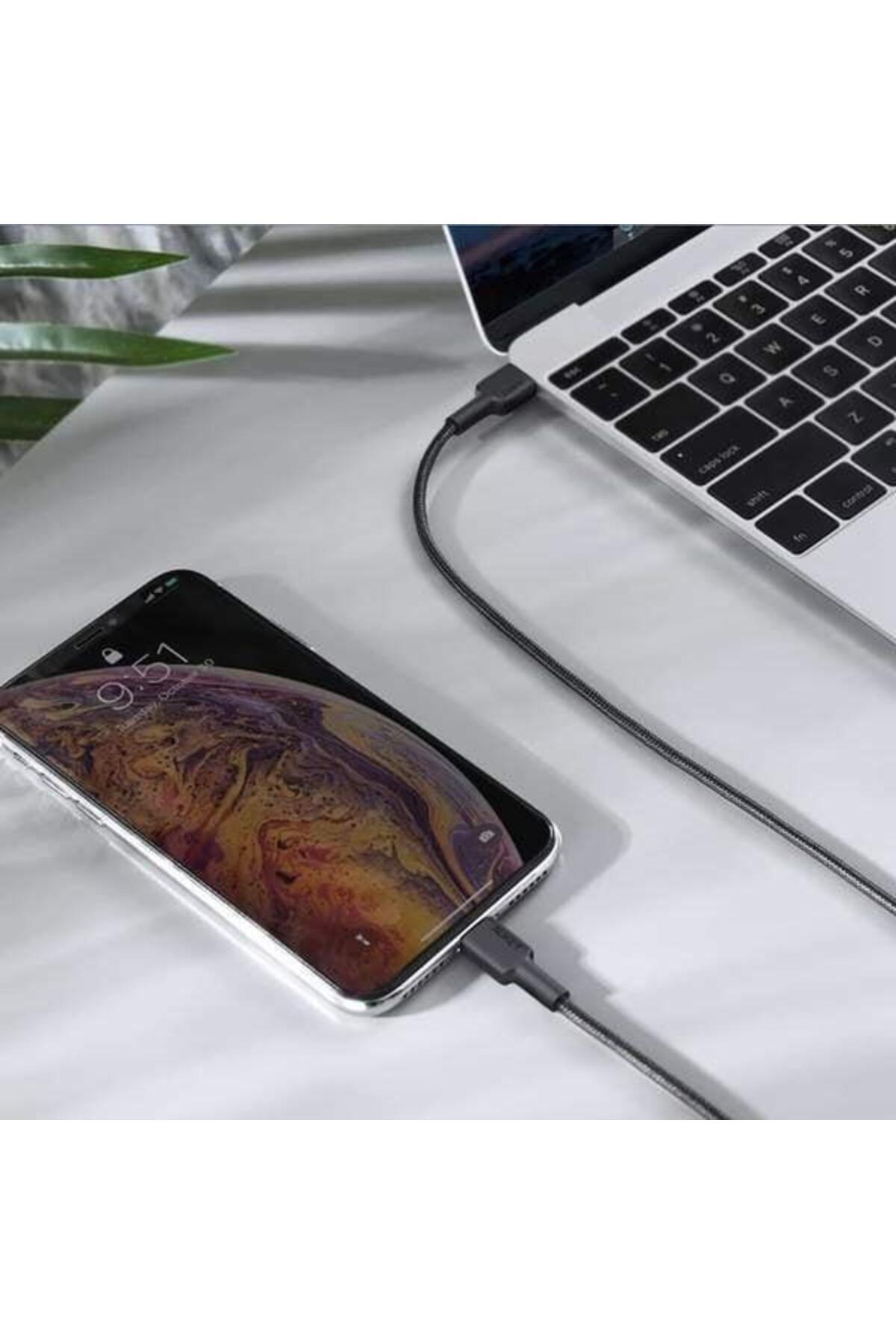 AUKEY-Nylon Braided USB-C To Lightning Cable 0.9m Black 2