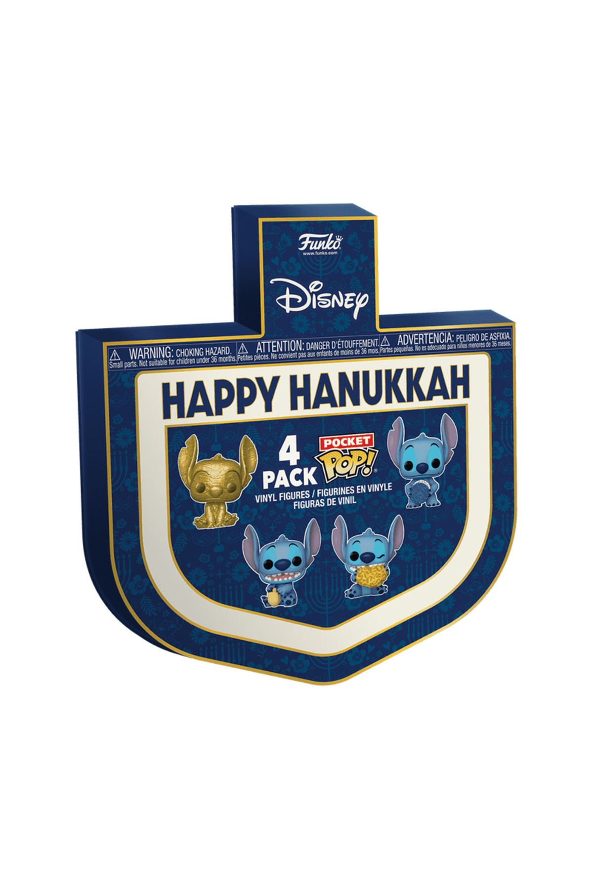 card Funko 4-Pack Pop Disney Happy Hanukkah - Stitch Dreidel Box