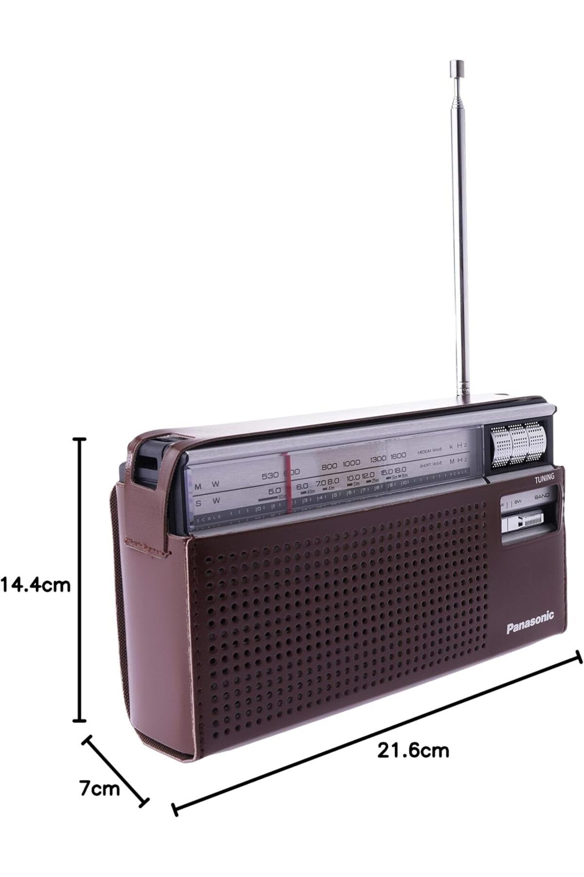 PANASONIC-Portable Radio R-218D, Power Output: 500Mw, White & Navy 9