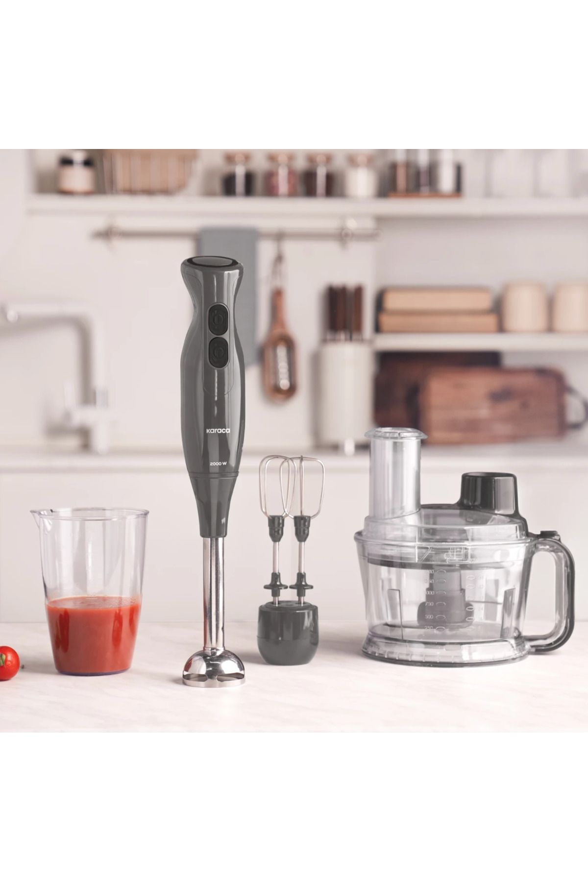 Karaca-6 in 1 Multipurpose 2000W Powerful Motor Food Processor Blender Set - Ice Crushing - Practical Solution 3