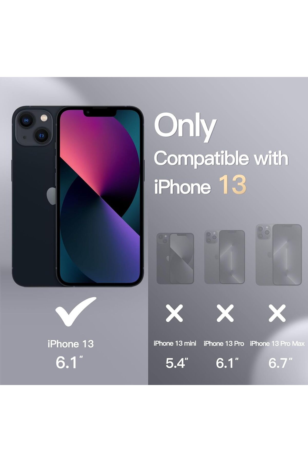 Generic-Silicone Case Cover Compatible with iPhone 13 6.1 inch , Ultra Slim Fit with Full Body Protection 4