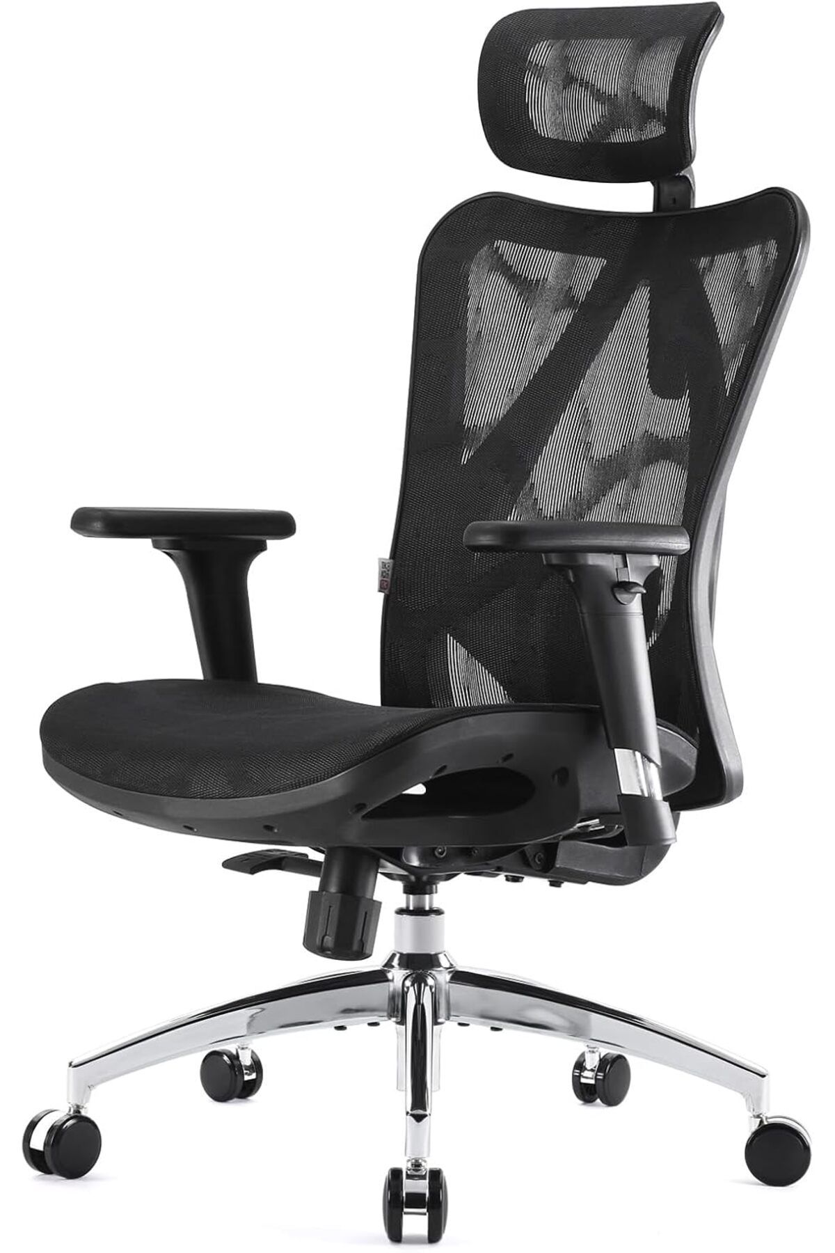 SIHOO-M57 Ergonomic Mesh Office Chair with Adjustable Headrest and Armrest, Black 1
