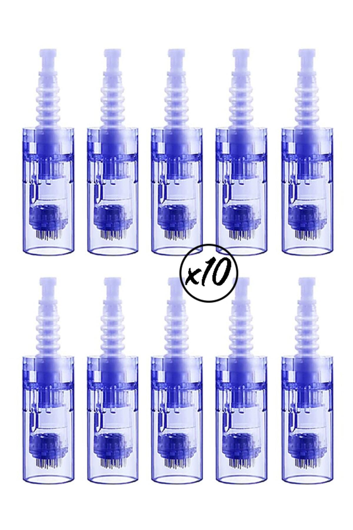 ARMONİKONYA 12 Pin 10 Adet Dr.pen Dermapen A6 Soketli Mavi Orjinal Steril Paket Mym Dermapen Iğnesi — a6sOKETLİ1212
