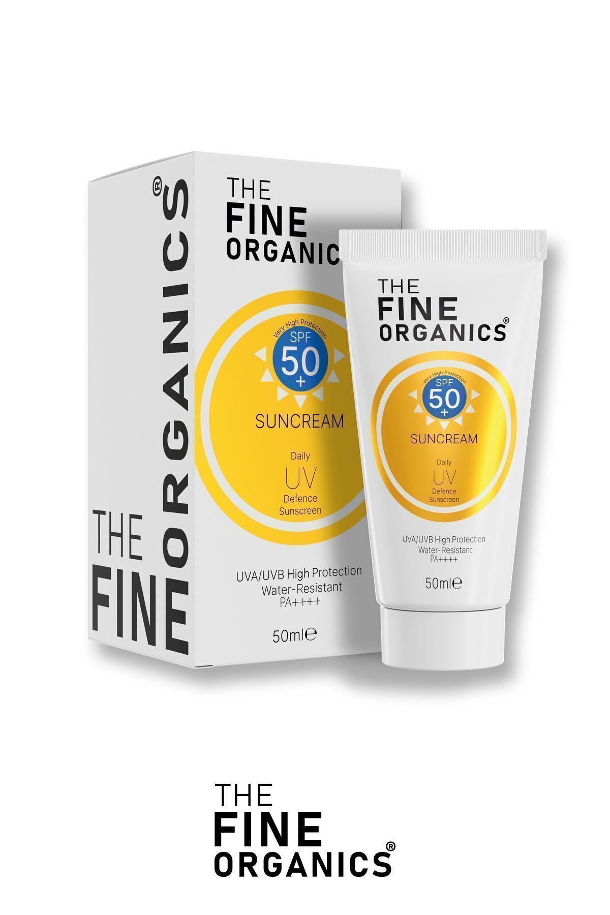 کرم ضد آفتاب صورت SPF 50+ مرطوب کننده لکه های شدید محافظت شده 50 میل THE FINE ORGANICS
