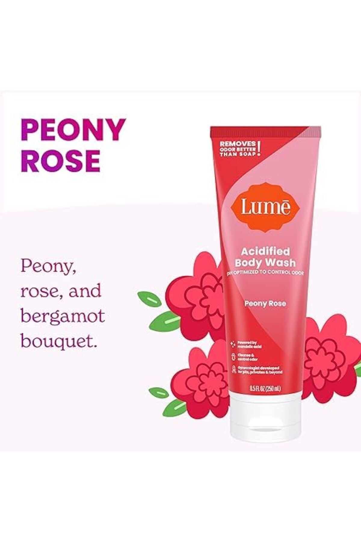 Lume-Acidified Body Wash - 24 Hour Odor Control - Removes Odor Better than Soap - Moisturizing Formu 6