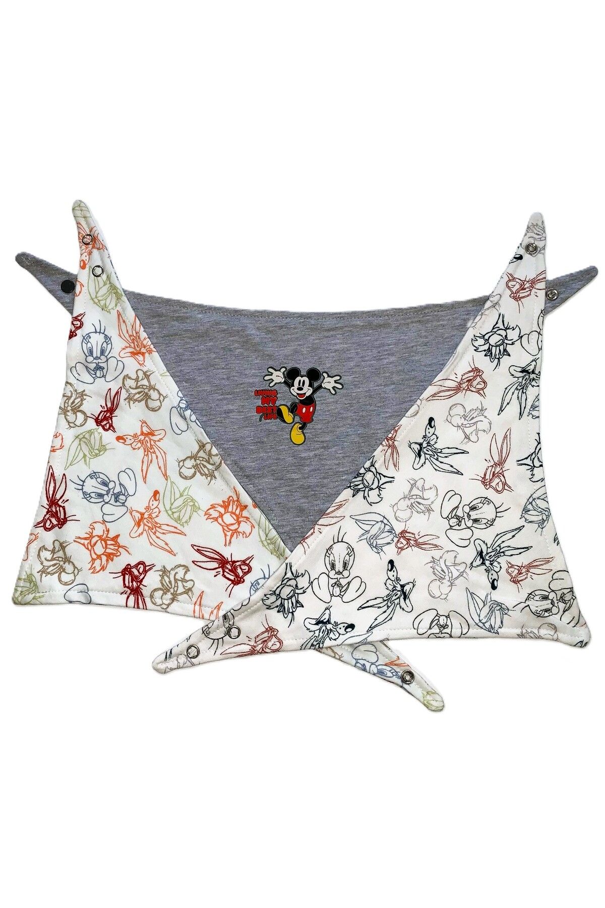 alisbebe Alişbebe 3'lü fular önlük mickey mouse ve looney tunes desenli