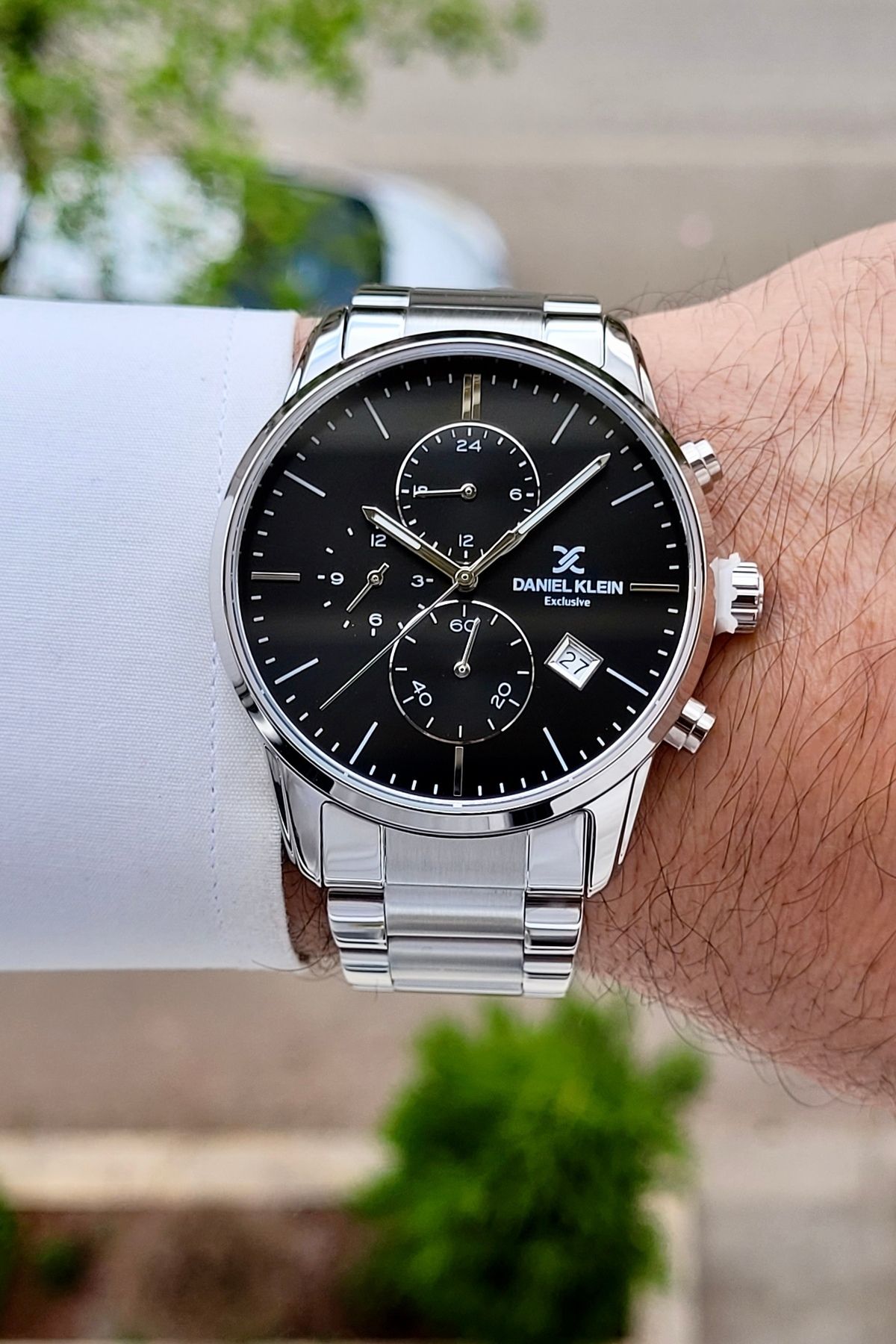 Daniel Klein Kadranı Siyah Kordonu Metalik Renk 2 Yıl Garantili 42 Mm Erkek Kol Saati