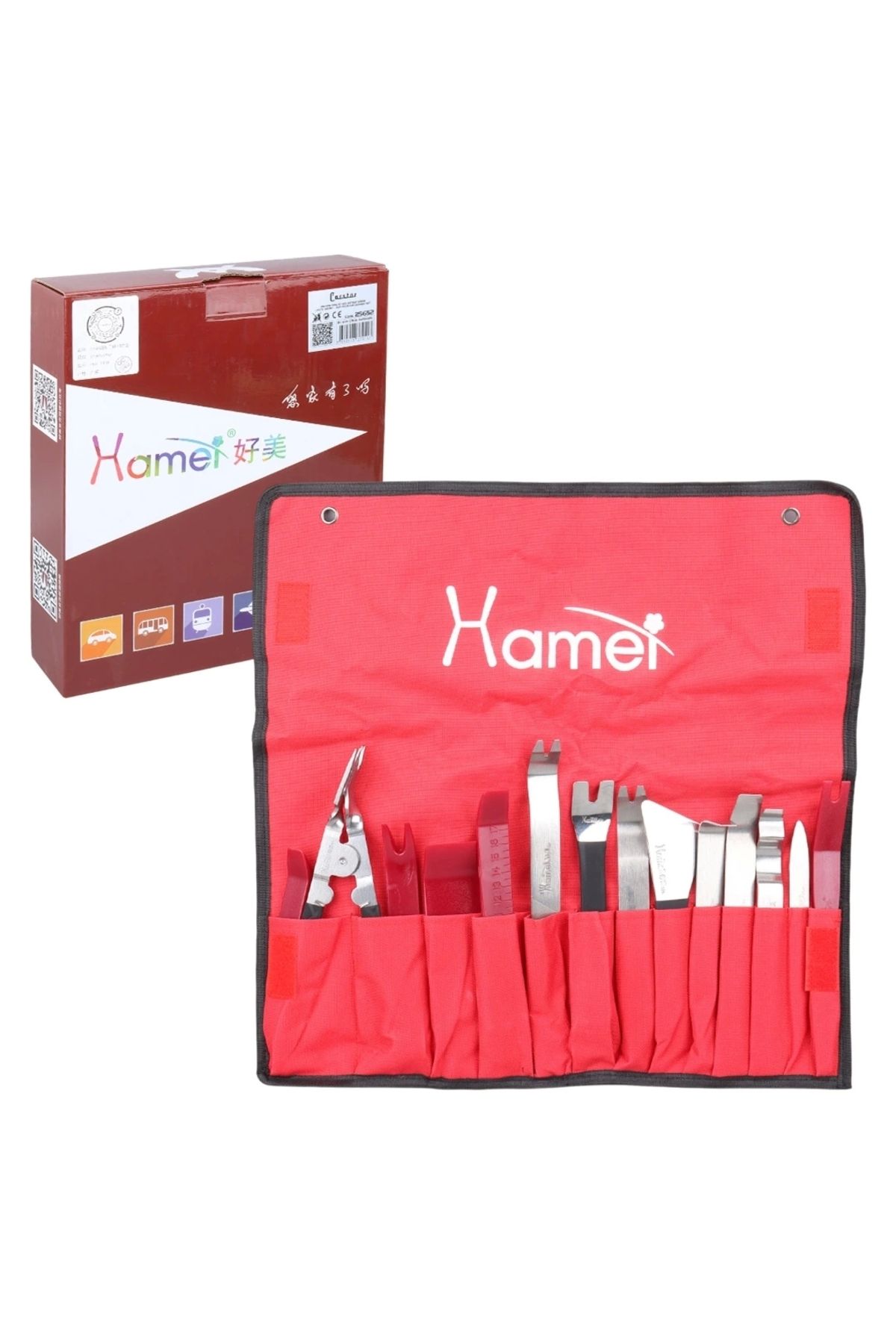 STOREMAX ARAÇ İÇİ SES SİSTEMİ SÖKME - LASTİK SÖKME - KAPI DÜZELTME ÇIKARMA SETİ (14 FARKLI APARAT) (5047)