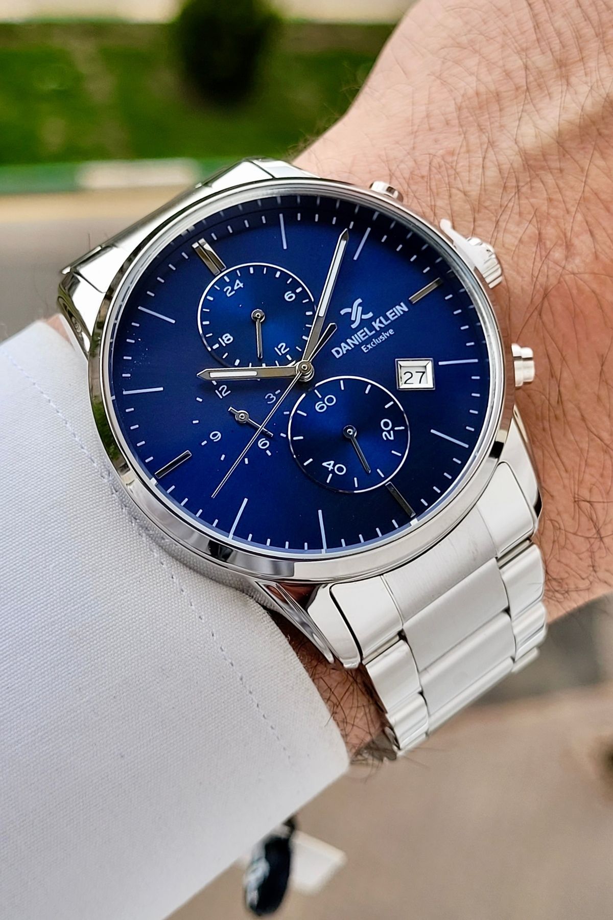 Daniel Klein Kadranı Lacivert Kordonu Gri Renk Ayarlanabilir Kordonlu 42 Mm Erkek Kol Saati