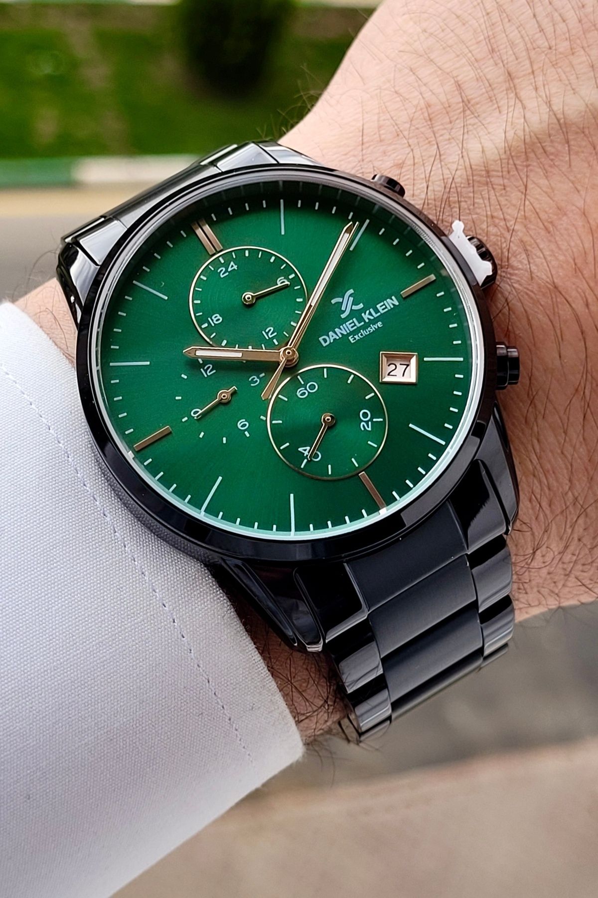 Daniel Klein Kadranı Yeşil Kordonu Siyah Renk Ayarlanabilir Kordonlu 42 Mm Erkek Kol Saati