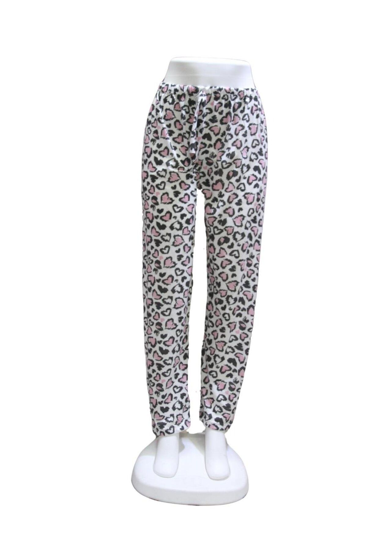 ZambakModa Süprem Kurdele Bel Detaylı Baskılı Cepsiz Kadın Pijama Altı1018