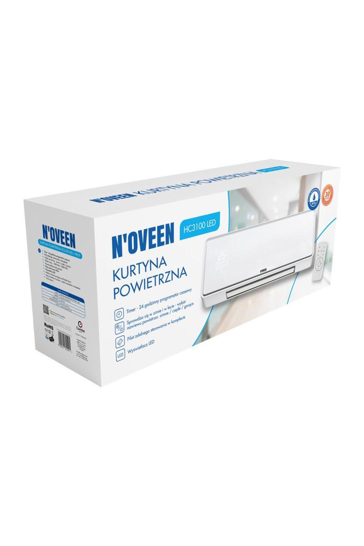 Noveen-Noveen HC2100 wall fan heater, 2000 W, LED display and thermostat, PTC heating element 7
