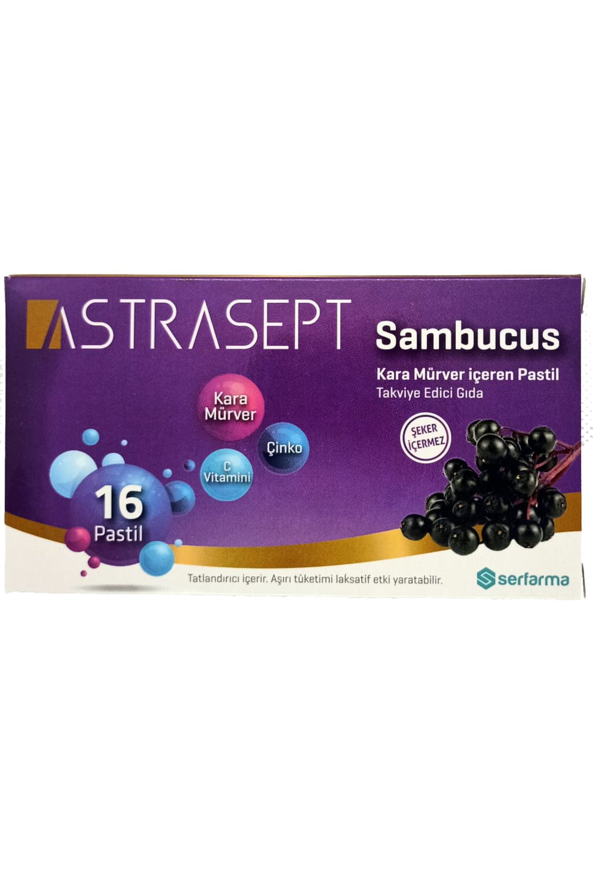 ASTRASEPT KARAMÜRVER ŞEKERSİZ 16 PASTİL X 6 PAKET