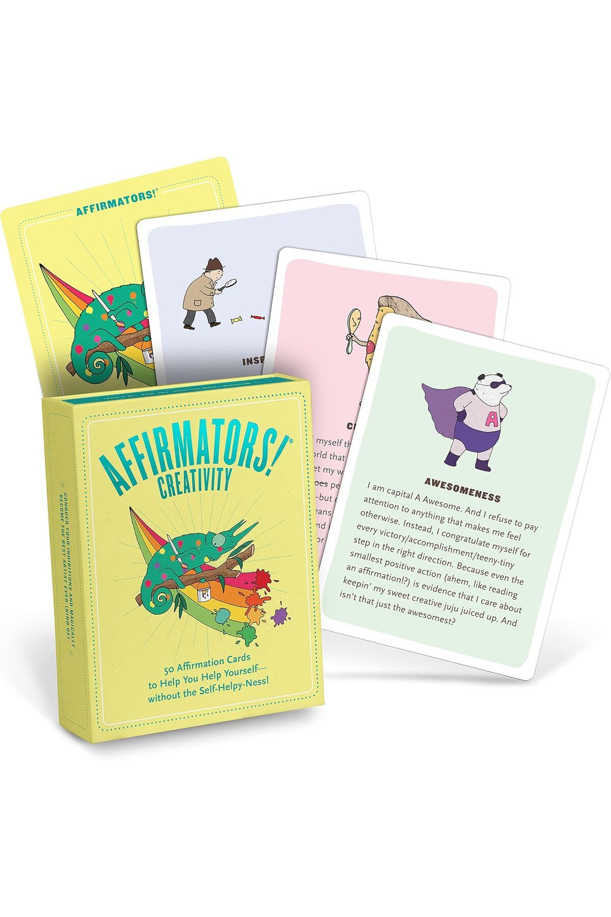 LUXE Knock Affirmators! Creativity Deck: Kendinize yardım etmek için 50 onaylama kartı, kendi kendine