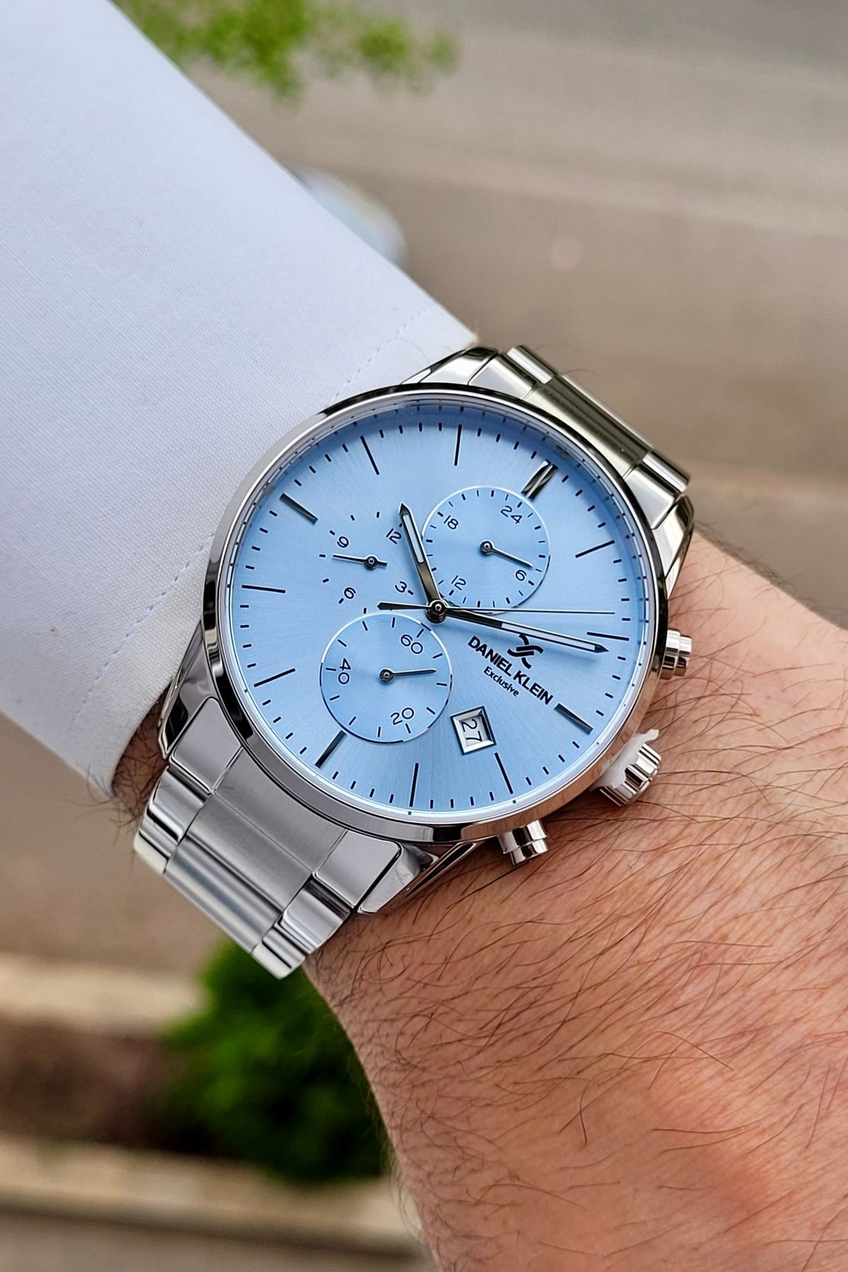Daniel Klein Kadranı Mavi Kordonu Silver Renk 24 Ay Garantili 42 Mm Erkek Kol Saati