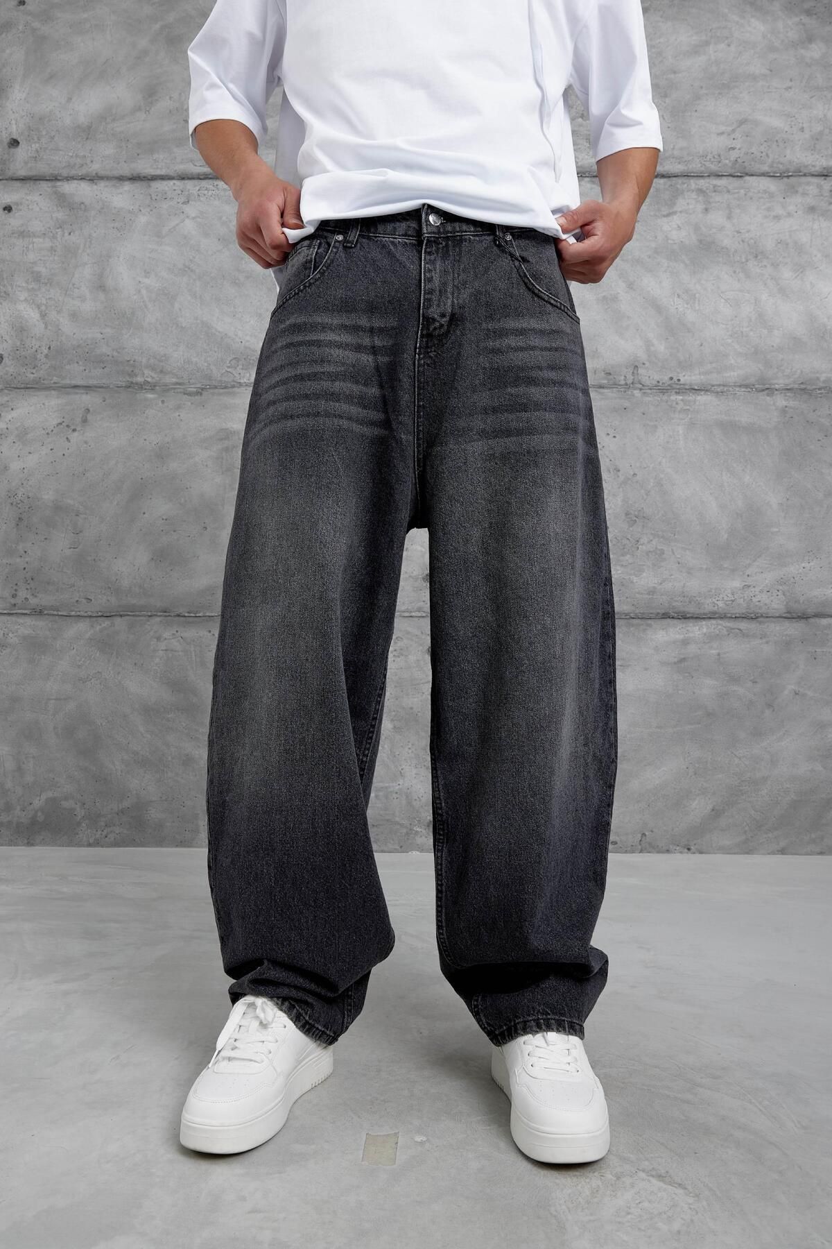 NOMARC-Black Mb Relax Baggy Jean 6