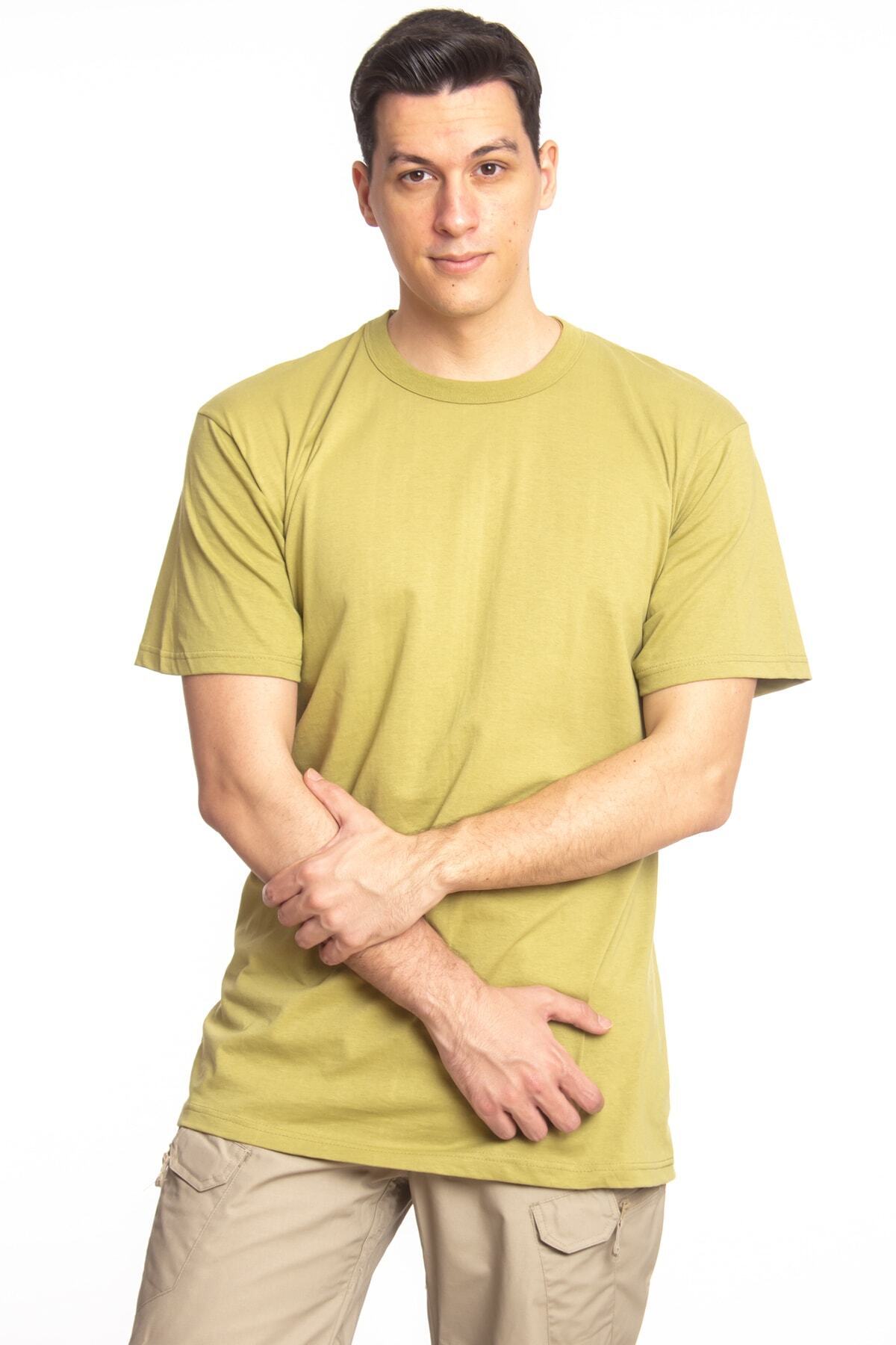 Paid Recruit Soldier Undershirt 5 Pieces Khaki Color Short Sleeves 100% Cotton Organic Quality Undershirt