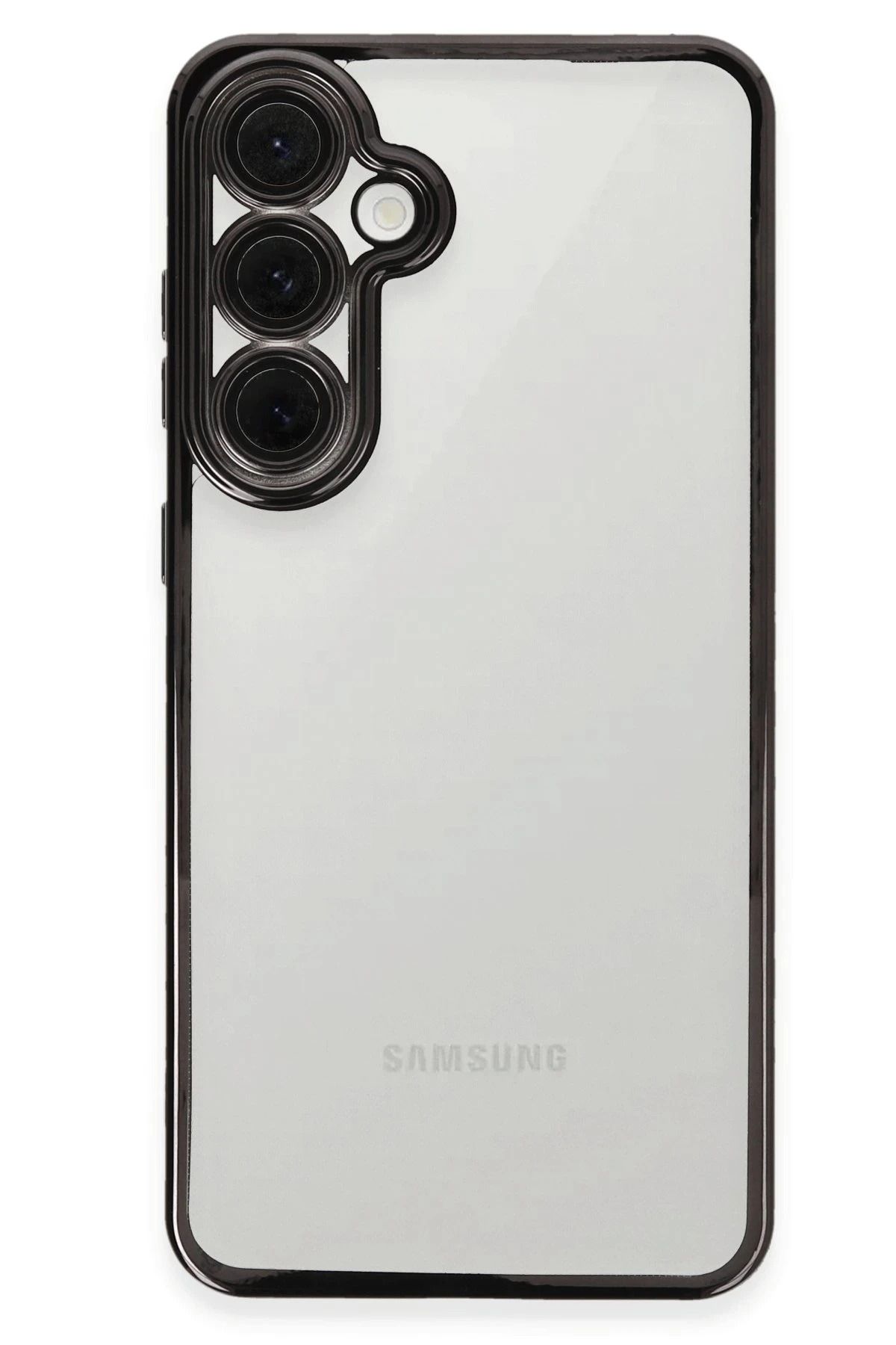 NewFace Samsung Galaxy S24 FE Kılıf Lensli Silikon - Siyah YNSMR
