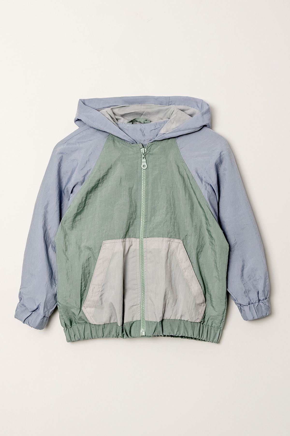 HAUSEkids-5-10 Years Cool Design Boy's Water Repellent Raincoat -Modern Green- 1