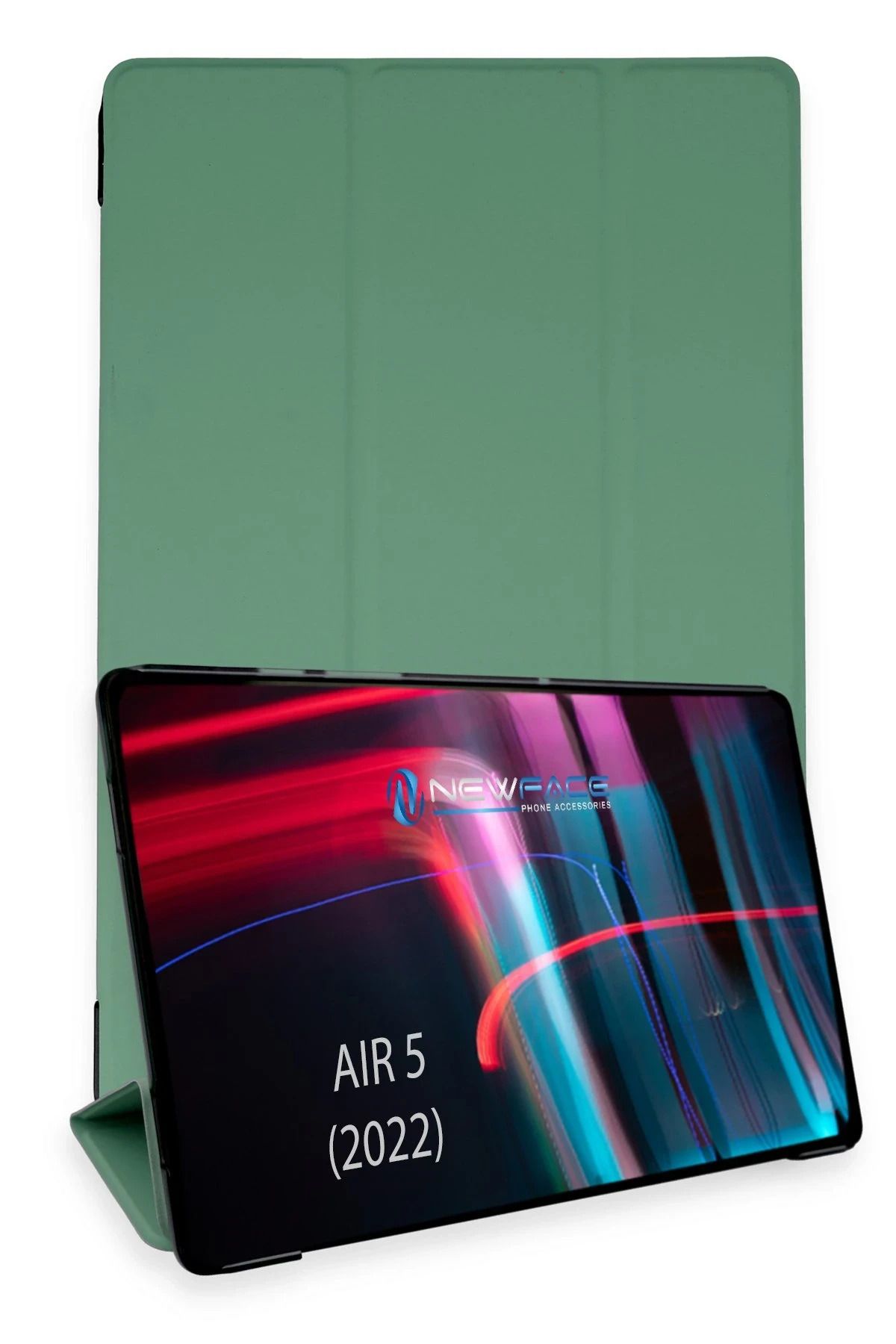 NewFace iPad Air 5 (2022) Kılıf Tablet Smart Kılıf - Koyu Yeşil BSTMY