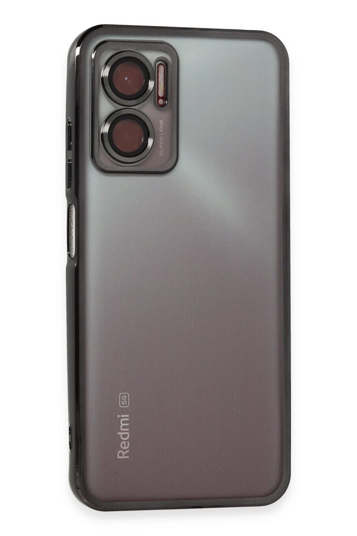NewFace Xiaomi Redmi Note 11E Kılıf Lensli Silikon - Siyah HNZRN