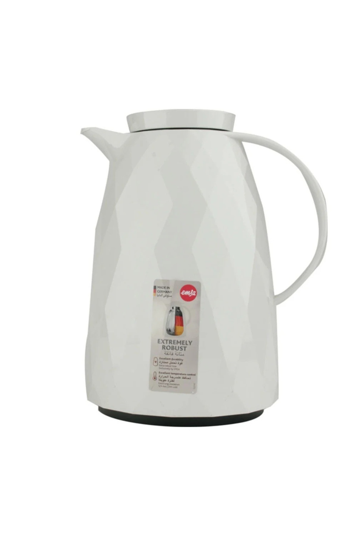emsa-German Thermos, White, Wavy, Luxurious Design, 1 Liter Capacity 1