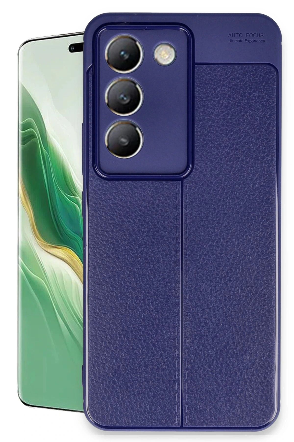 NewFace Vivo V30 Lite 4G Kılıf Auto Focus Kapak - Lacivert HNZRN