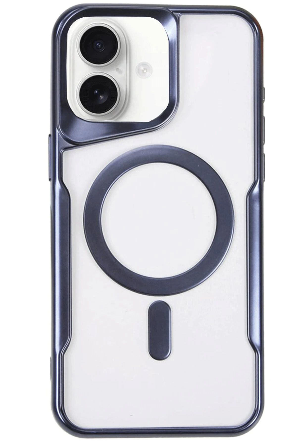 NewFace iPhone 16 Plus Kılıf Boyi Magsafe Silikon Kapak - Lacivert BSTMY