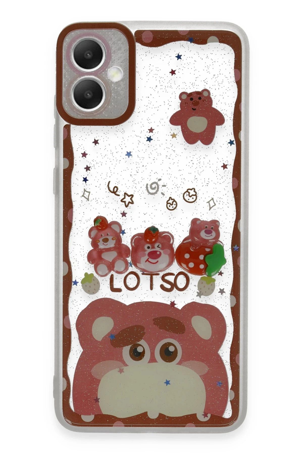 NewFace Samsung Galaxy A05 Kılıf Sweet Desenli Silikon Kapak - Pembe NRMSA