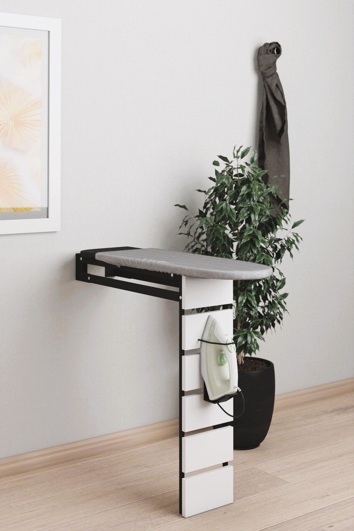 ATELIER Duvara Monte Katlanabilir Metal Ayaklı Ütü Masası