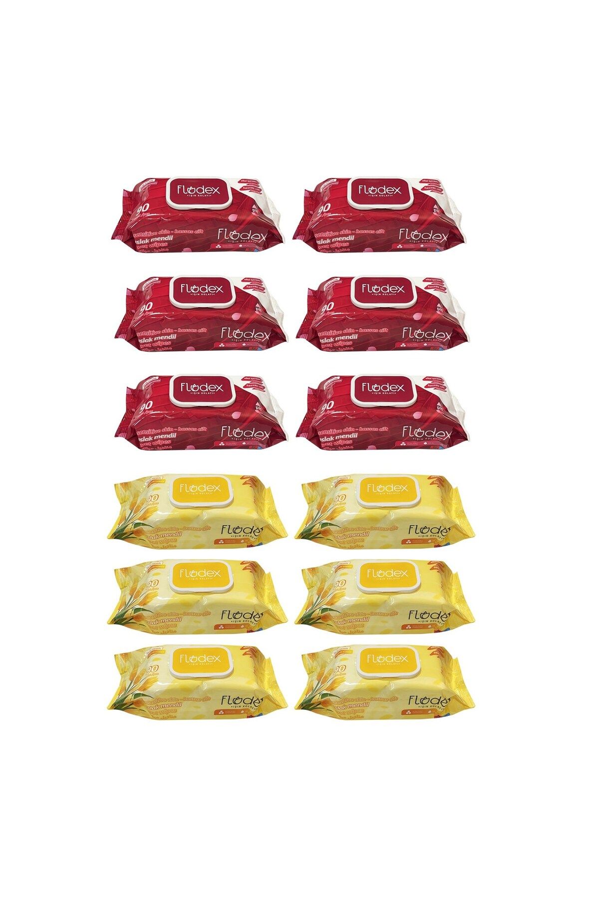 FLODEX Islak Mendil Yellow Garden ve Dream 90 lı x 12 li Karma Paket