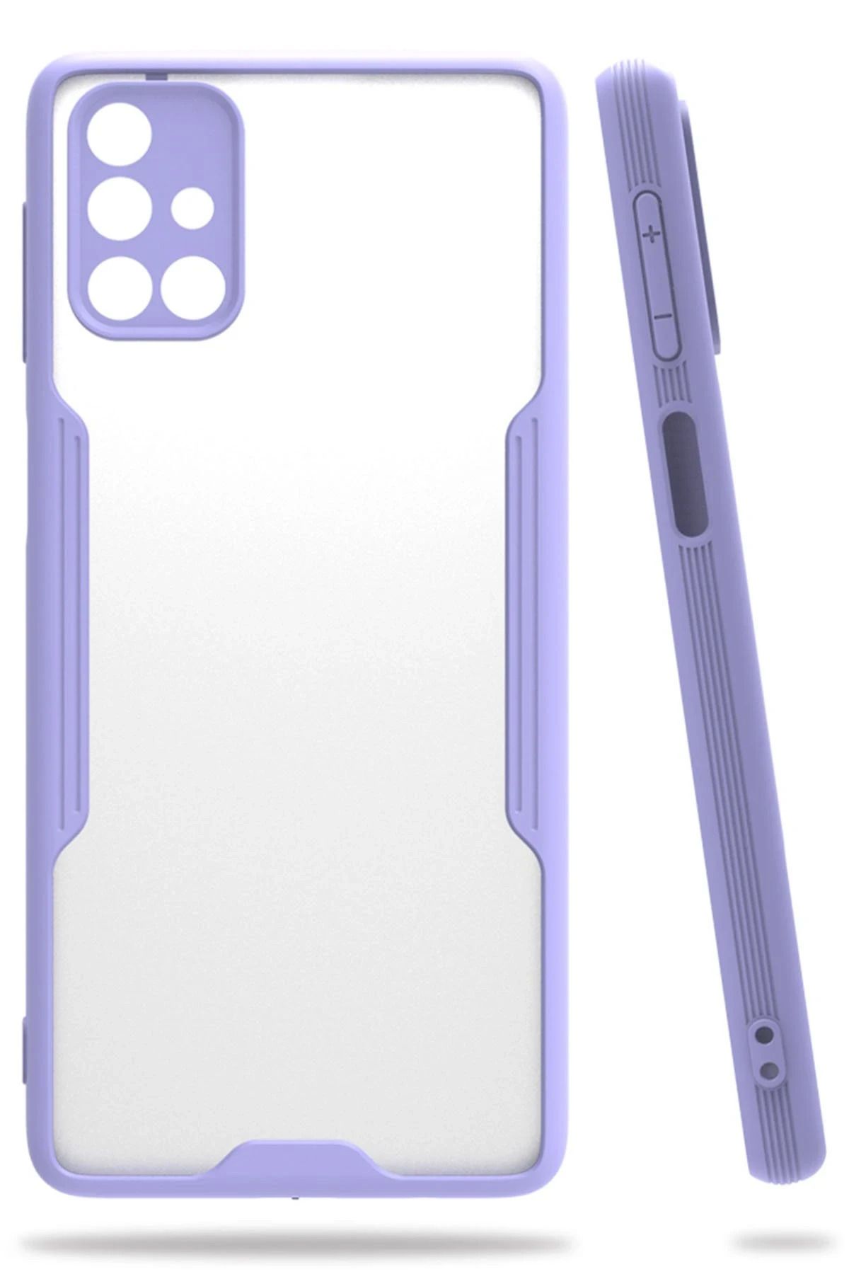 NewFace Samsung Galaxy M31S Kılıf Platin Silikon - Lila FERRG