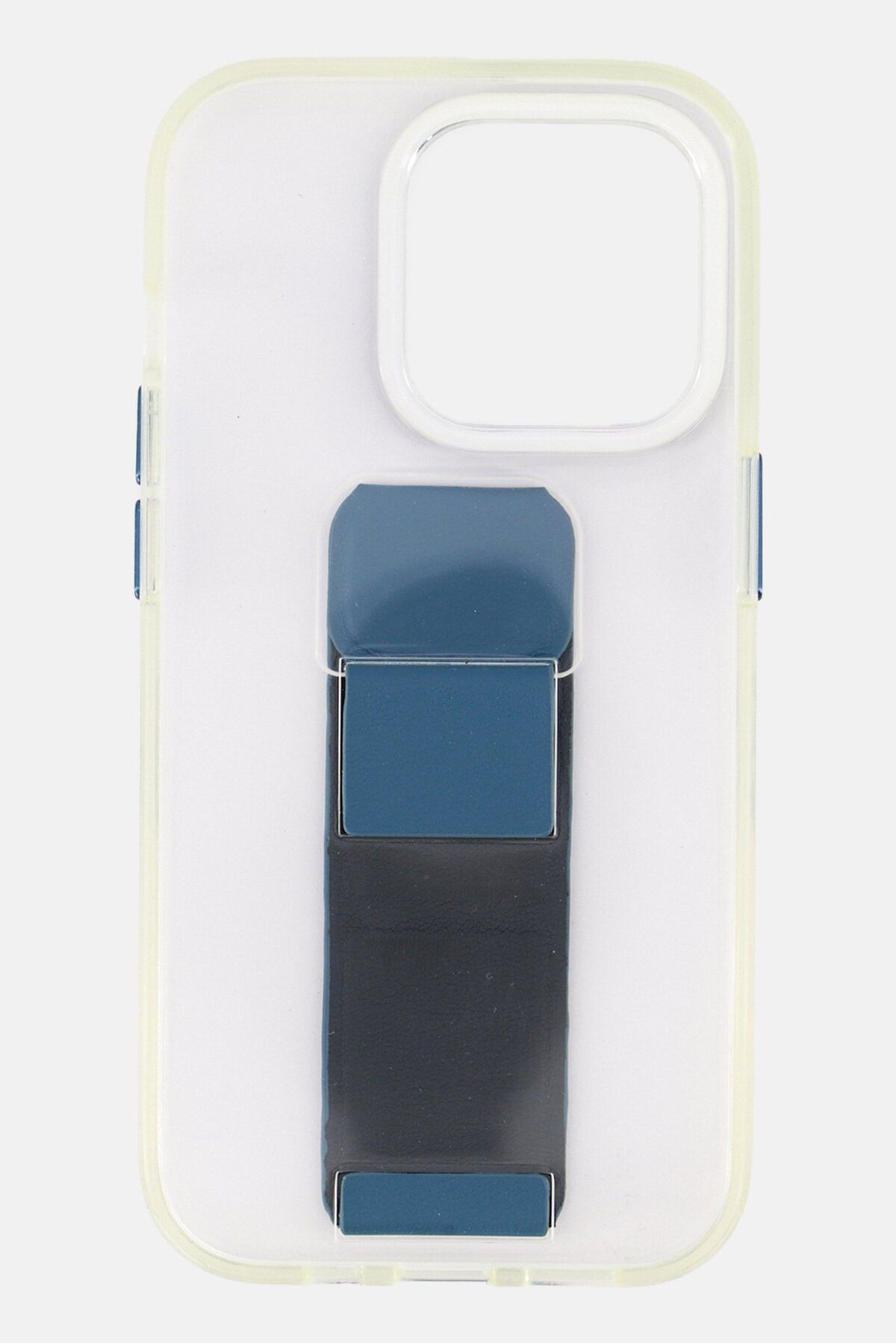 Levelo-iPhone 14 Pro Morphix Clara Leather Grip Stand Protective Case, Transparent 2