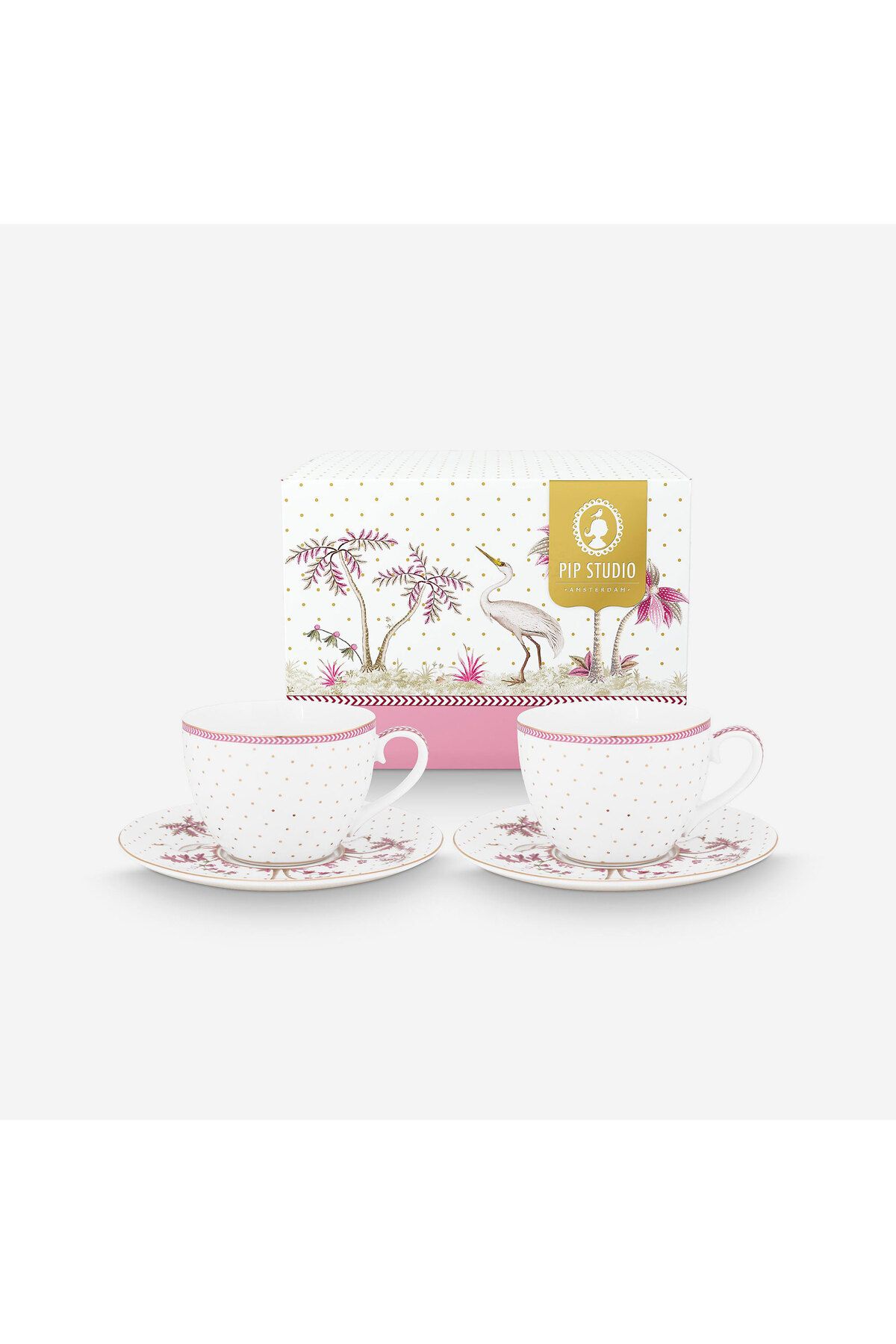 Pip Studio Jolie Beyaz Porselen Çay Fincan Seti 280 ml