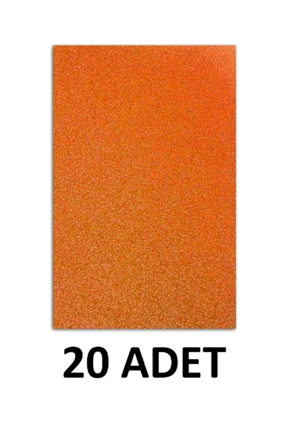 Puti 20 ADET A4 Turuncu Simli Yapışkanlı Eva