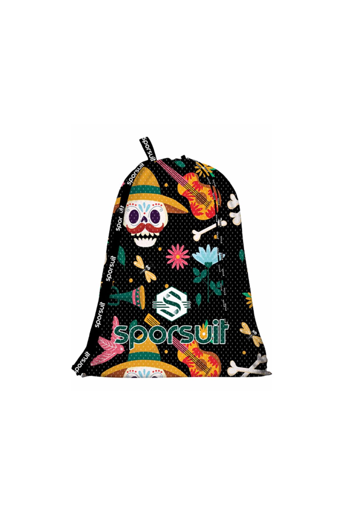 sporsuit Skullove Yüzücü File Baskılı Antrenman Çantası Arena Yaz ve Kış Şampiyonaları İçin File