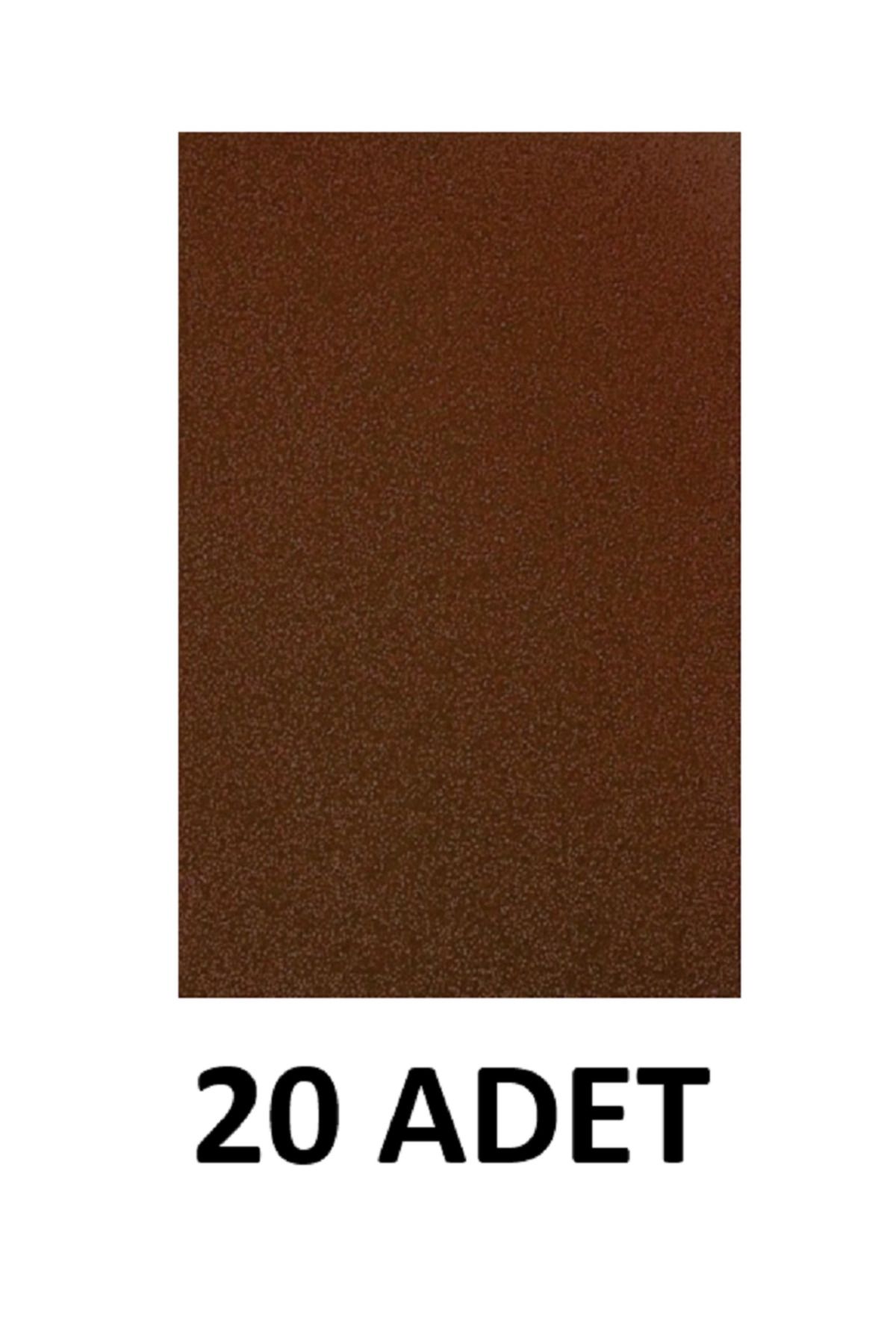 Puti 20 ADET A4 Kahverengi Simli Eva