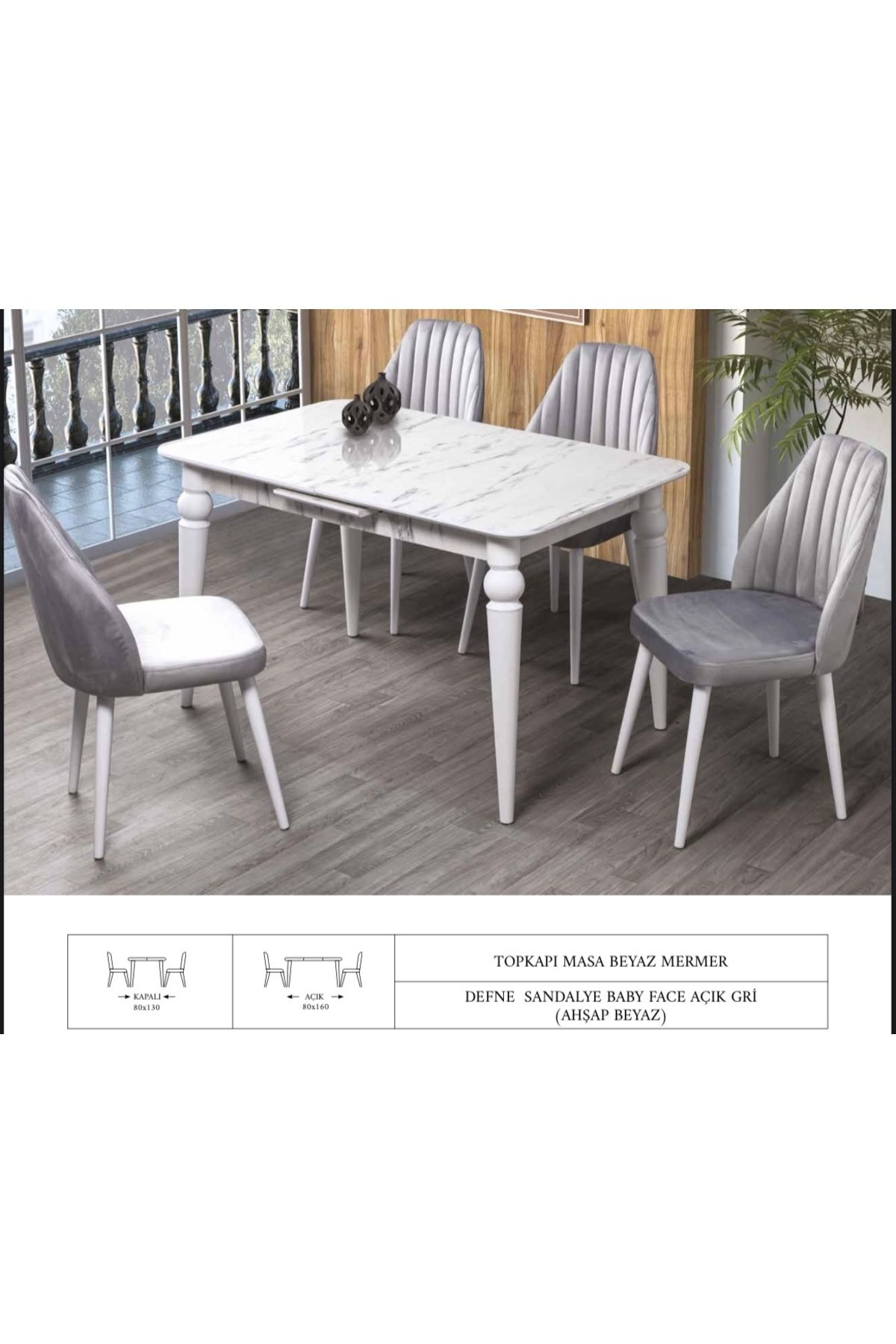 LNDHOME STORE Topkapı Masa&sandalye Takımı