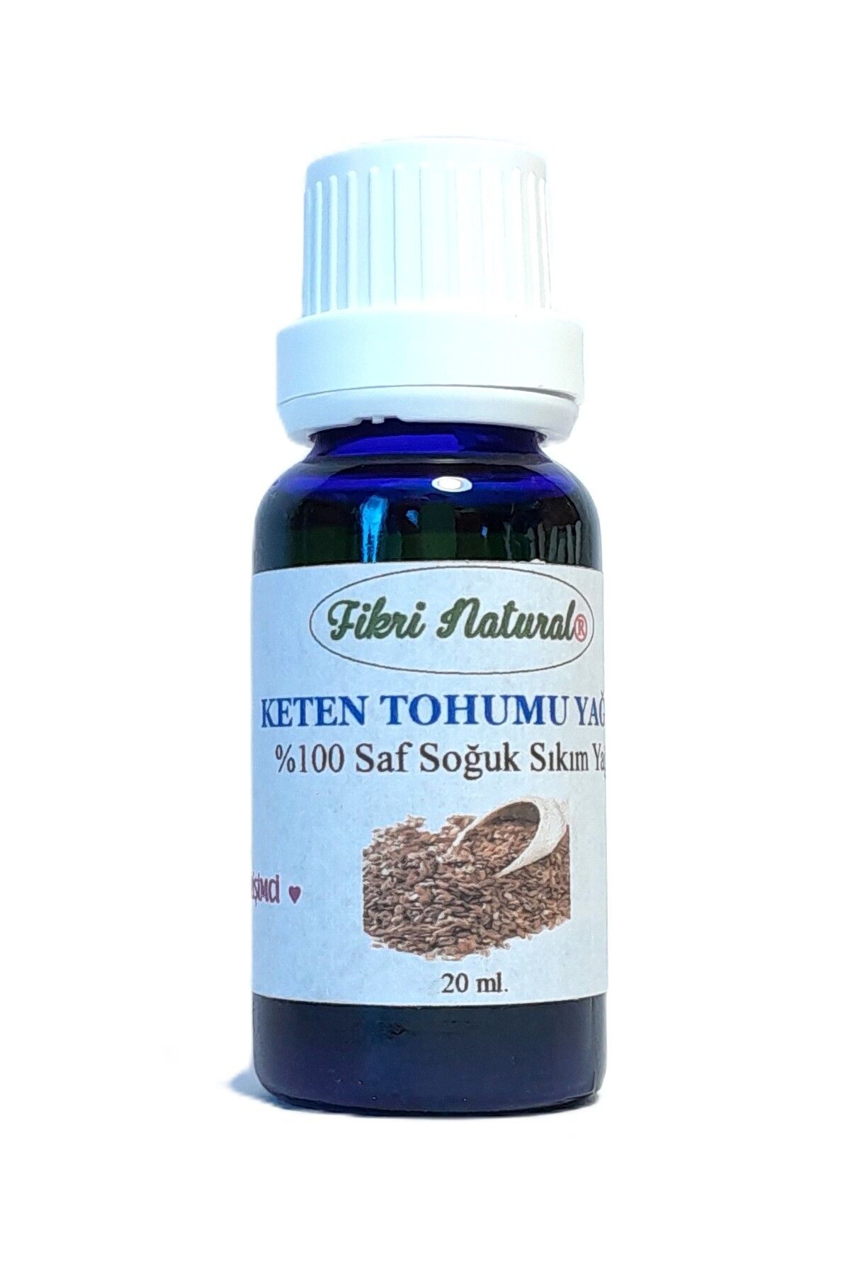 fikrinatural Fikri Natural Keten Tohumu Yağı %100 Doğal Soğuk Sıkım Linseed Oil 20 ml