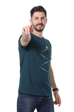 GEZEGENX Regular Fit Bisiklet Yaka %100 Pamuk Basic Düz Kısa Kollu Tişört Bis...