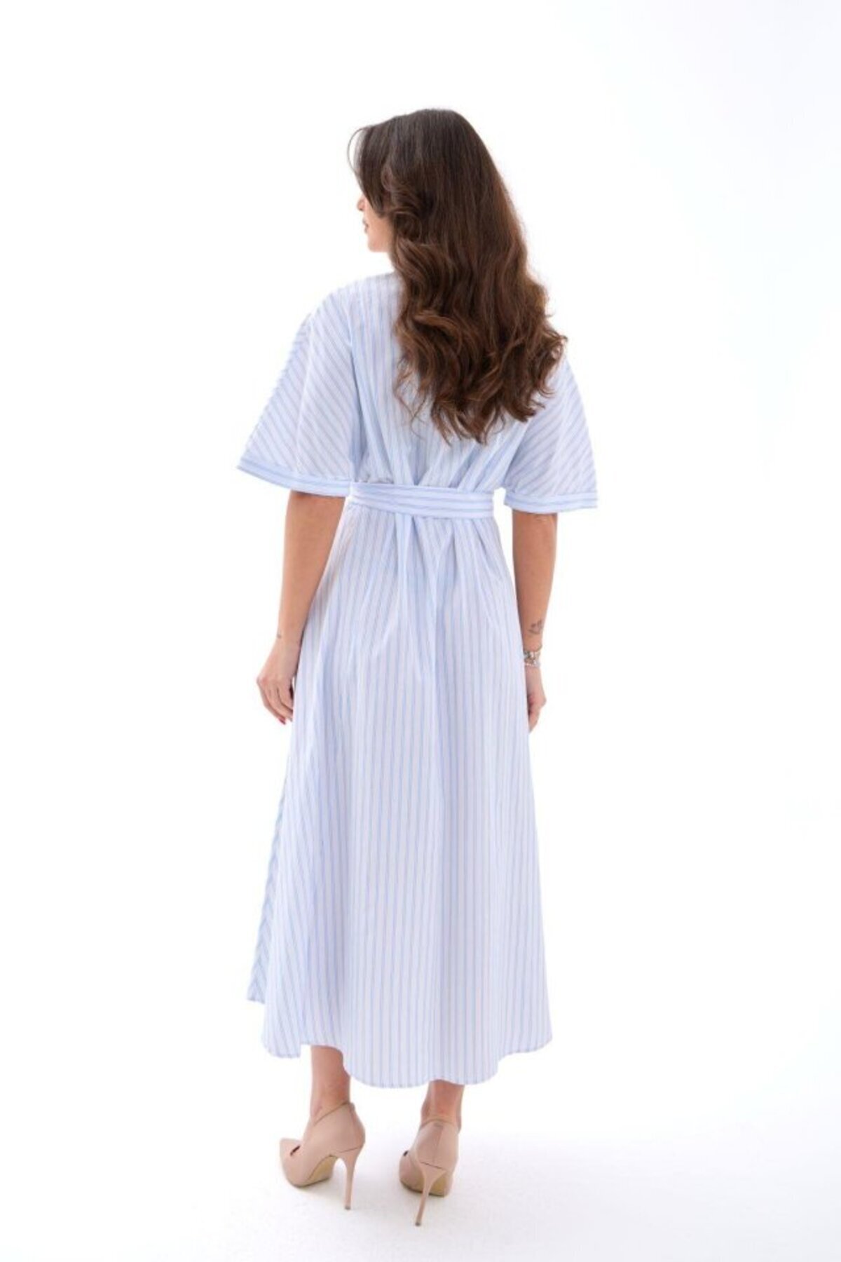 modaserdem-Striped 5318 Dress-Atlanta Kaftan 4